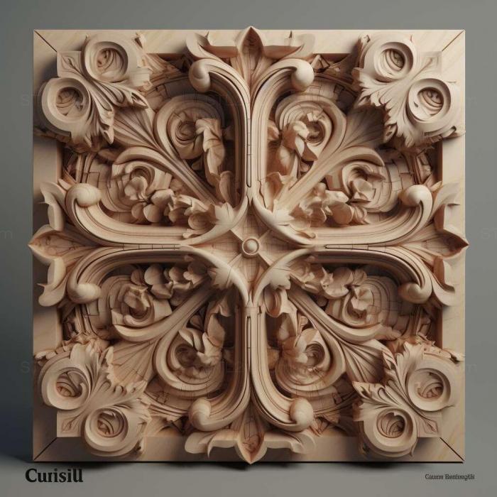 Patterns and decorations (CRUSIFIX 2, PATTERN_1022) 3D models for cnc